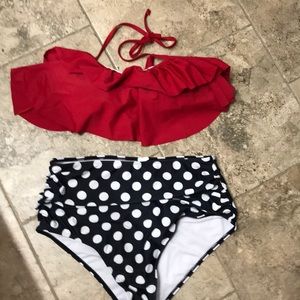 High waisted swimsuit